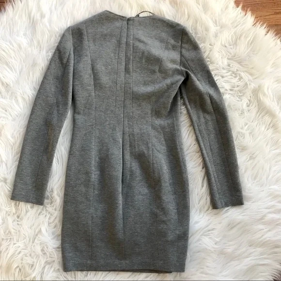 • Cedric Charlier • Seamed Knit Dress Gray 6 - Picture 4 of 5